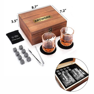 Whiskey Glass 8 Granite Chilling Gift Box