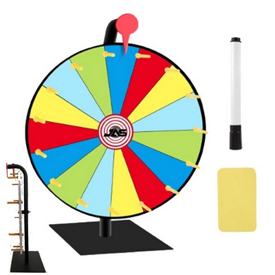 12" Custom Printed Prize Spinner Wheel w/ Dry Erase & Marker Pen