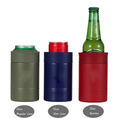 Non-Tipping Stainless Steel 12oz Vacuum Insulated Drink Holder Can Bottle Cooler with Suction Base