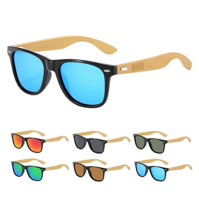 Square Wood Polarized Sunglasses