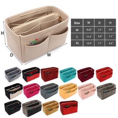 Insert with zipper Bag Tote Shaper