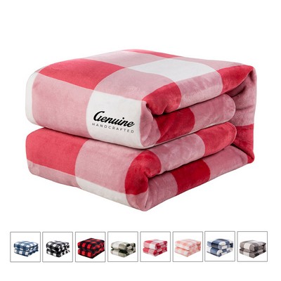 Plaid Sherpa Comfort Blanket