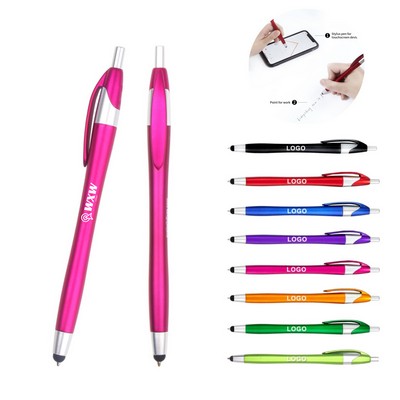 2-In-1 Stylus Retractable Ballpoint Pen