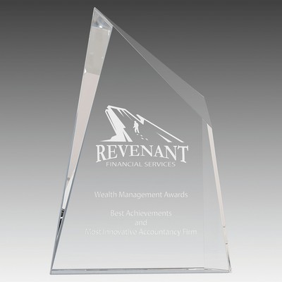 7" x 10" Crystal Facet Wedge