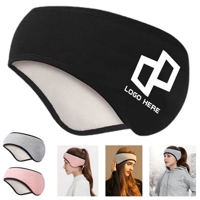 2--In-1 Winter Fleece Ear Covers Headband