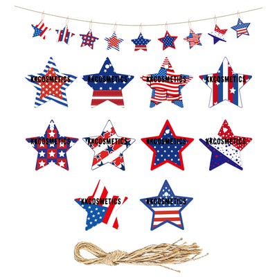 10Pcs Per Set w/Hemp Rope DIY Star Ornament