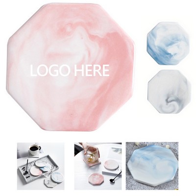 Colorful Octagon Ceramic Drink Coaster Set