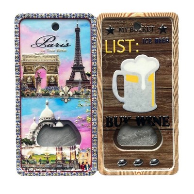 Full Color Beer Can Shaped Bottle Opener