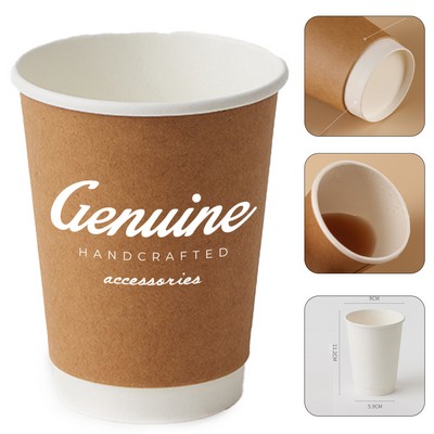 12OZ Disposable Kraft Paper Hot Coffee Cup