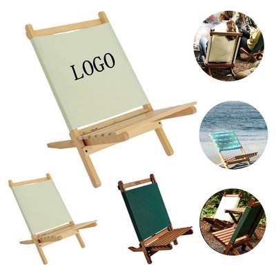 Beach Style Wooden Folding Chair