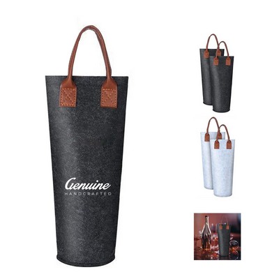 Insulated Wine Bottle Carrier Tote Bag