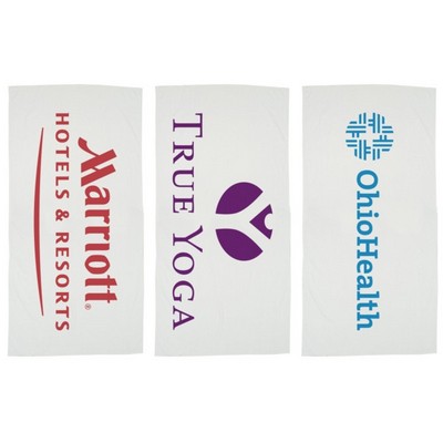 Basic Weight White Beach Towel