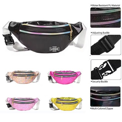 Laser Sequin - Embellished Waist - Worn Bag