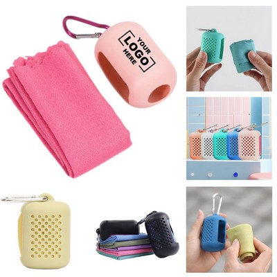 Cooling Towel with Silicone Case.