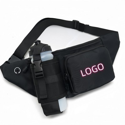 Waist Fanny Pack With Bottle Holder