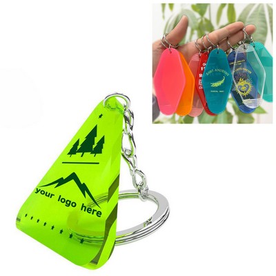 Colorful Cartoon Tag Acrylic Keychain