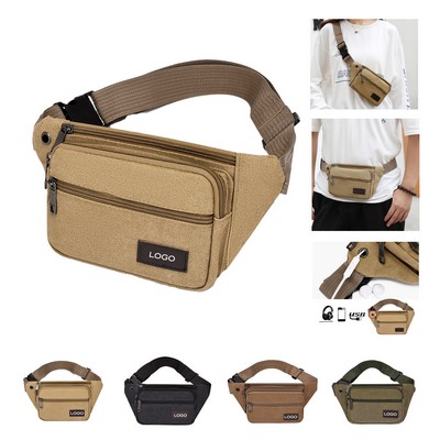 Belt Pouch Satchel With Headphone Cable Hole