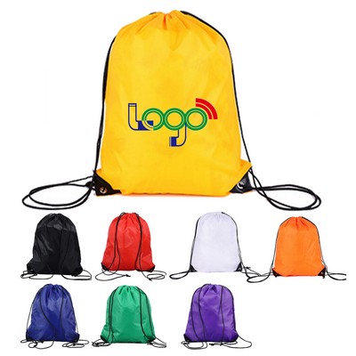 Vibrant Polyester Two-Tone Cinch Tote