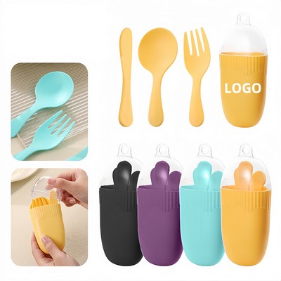 Portable Plastic 3 Piece Cutlery Set