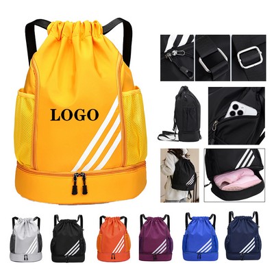 Lightweight Nylon Drawstring Backpack
