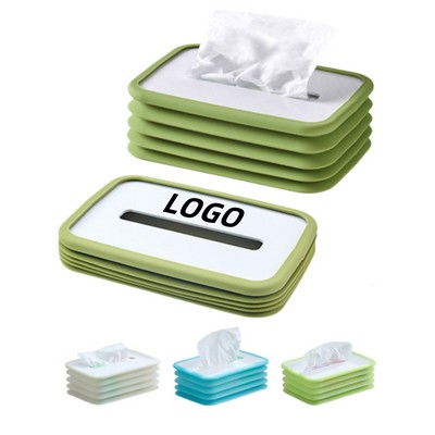 Silicone Foldable Auto-Press Glow-in-the-Dark Tissue Box