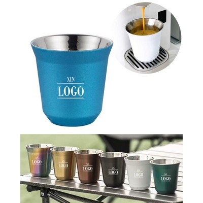 Double Wall Stainless Steel Demitasse Cups