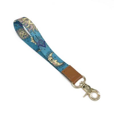 Multi-color Sun & Moon Leather Buckle Lanyard Short