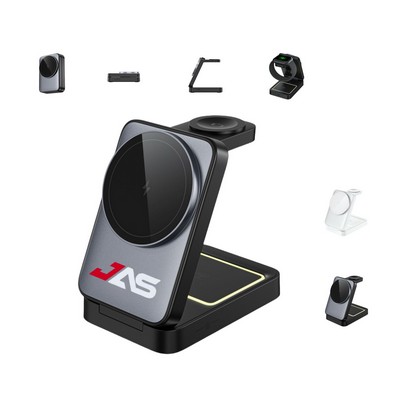 Foldable Magnetic 3-in-1 Wireless Charger