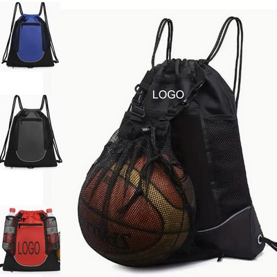 Drawstring Mesh Cinch Sack Gym Backpack Basketball Soccer Swimming