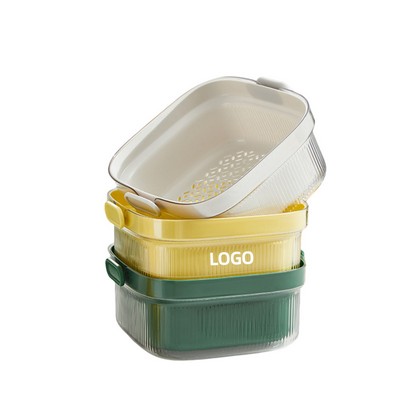 Durable Double-layer Vegetable Washing Basin