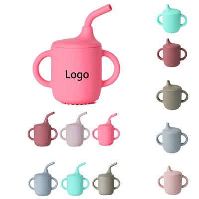 Silicone Toddler Training Cup With Straw