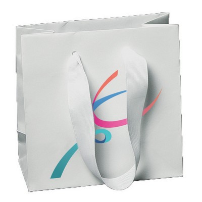 6x6x3 Custom Printed Matte Euro Bag w/Grosgrain Handles 100/ctn