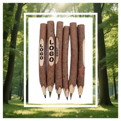 Wooden Bark Ballpoint Pen-Natural Wood Promotional Gift Pen