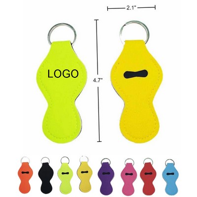 Neoprene Lip Balm Holder Keychain