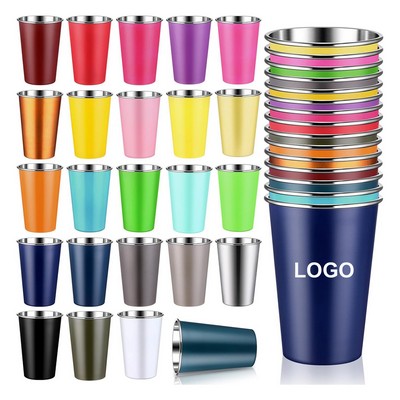 16oz Colorfull Stainless Steel Pint Cup