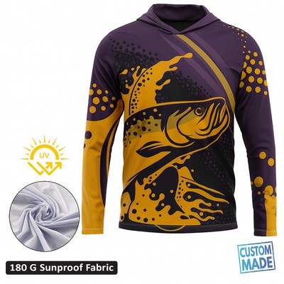 Unisex Sublimated SolarProtect Long Sleeve Hooded T-Shirt