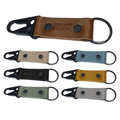Stylish Carabiner Leather Keychain