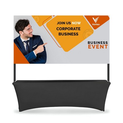 Table Top Banner - Back Wall Display Package, Double Sided (4.2ft x 3.25ft)
