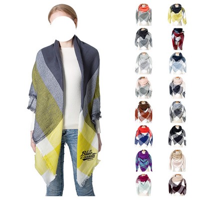 Imitation Cashmere Plaid Scarf