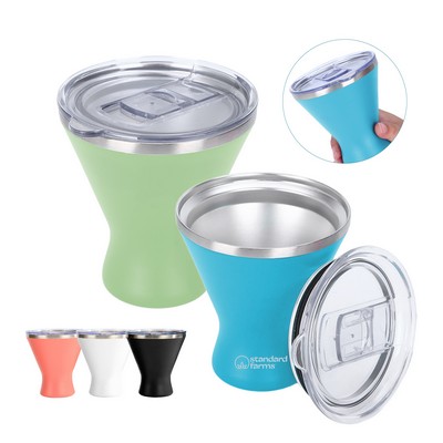 10oz Stainless Steel Martini Glass With Lid