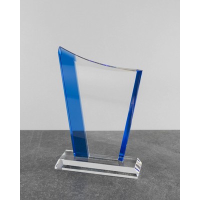 Azure Crescent Crystal Award - Large