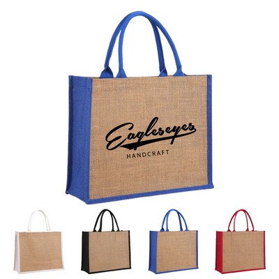 Natural Linen Reusable Grocery Tote Bag