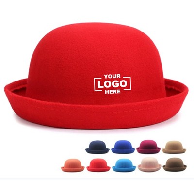 Vintage Wool Felt Bowler Bucket Hat