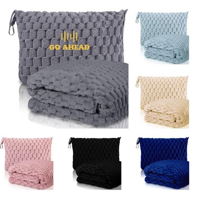 Foldable Travel Pillow Blanket