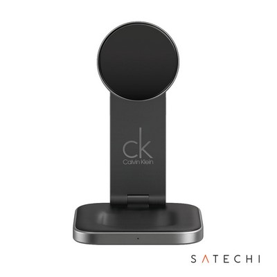 SATECHI® 3-in-1 Qi2 Wireless Charging Stand, Type A,C,G Plugs