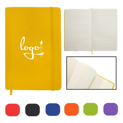 A6 Hardcover Lined Notebook Diary With Elastic Band