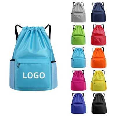 Oxford Cloth Drawstring Backpack Bag