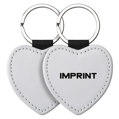 Leather Heart-Shaped Keychain