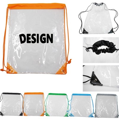 Clear PVC Drawstring Bag