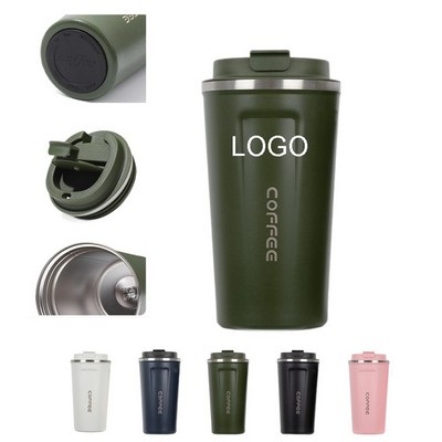 Stainless Steel Vacuum Coffee Cup W/ Lid-17OZ